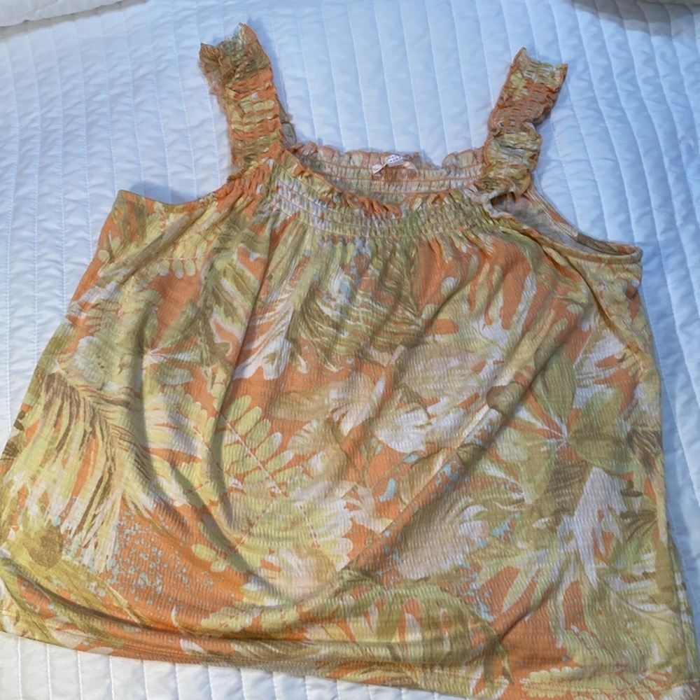 Lauren Conrad LC smocked  size XXL tank top multicolored
